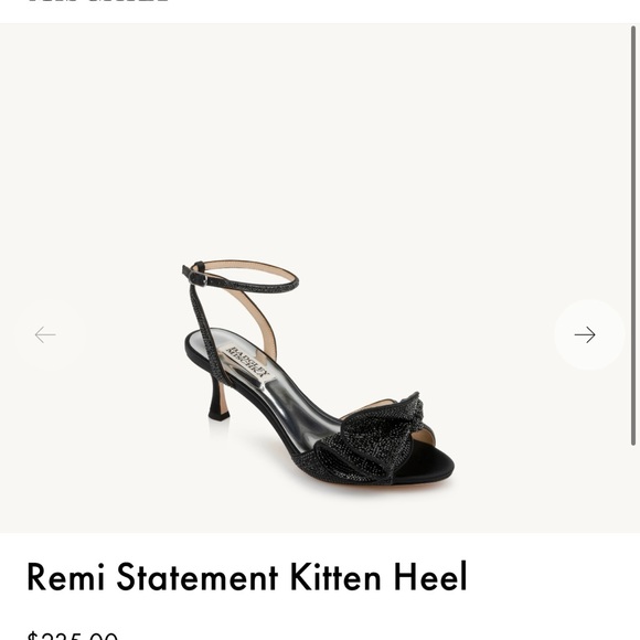 BADGLEY MISCHKA Size 6 Black Remi Statement Kitten Heel - Picture 8 of 9